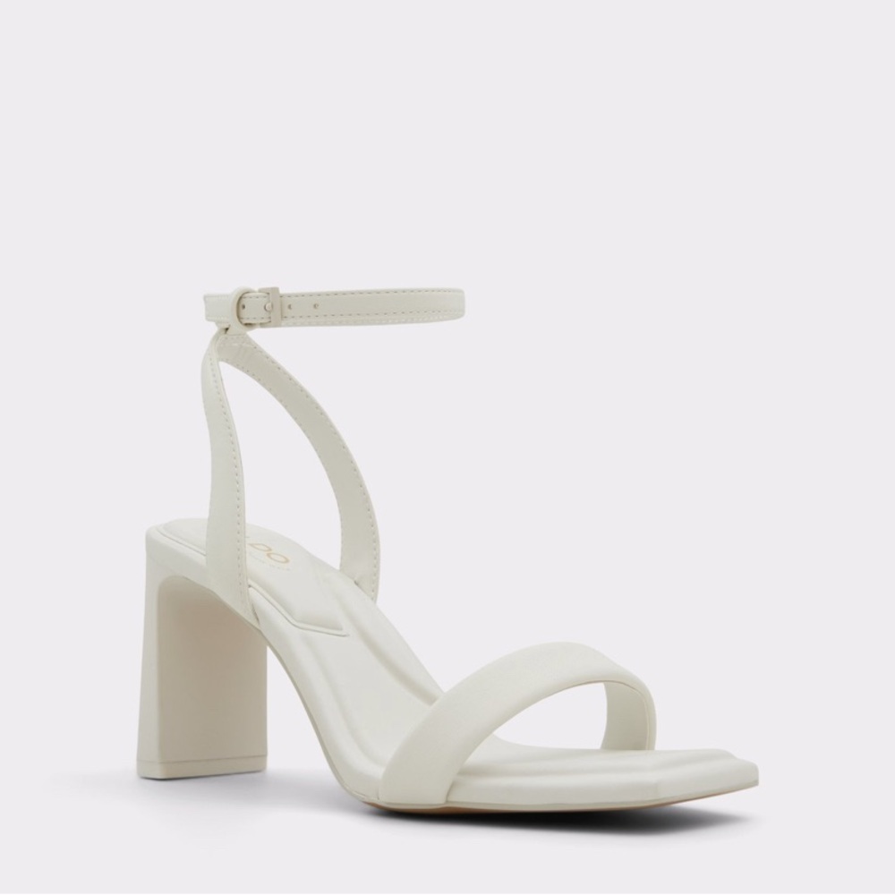 Elegant White Strappy Heels